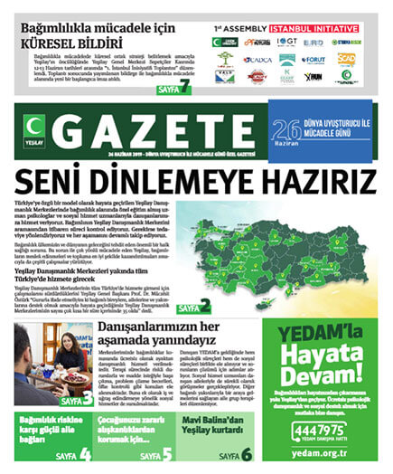 26 Haziran Dünya Uyuşturucu ile Mücadele Günü Özel Gazetesi