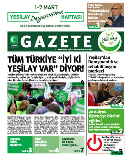 Yeşilay Haftası Özel Gazetesi