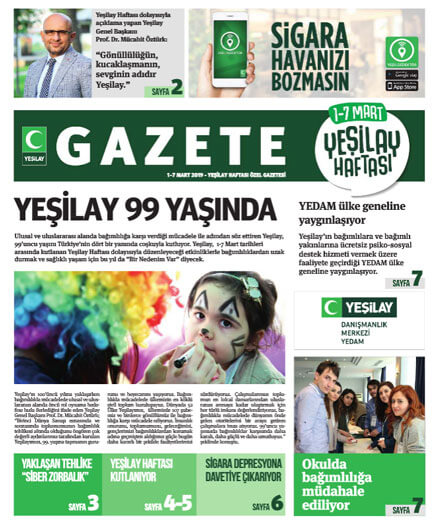 Yeşilay Haftası Özel Gazetesi