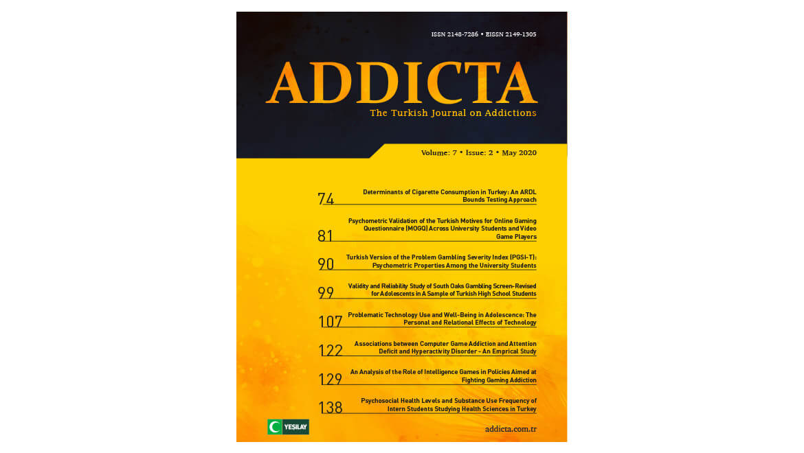 Addicta’nın 2020 Yılı İkinci Sayısı Yayımlandı