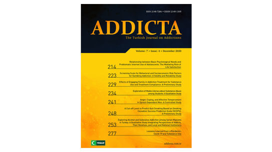 Addicta’nın 2020 Yılı Dördüncü Sayısı Yayımlandı
