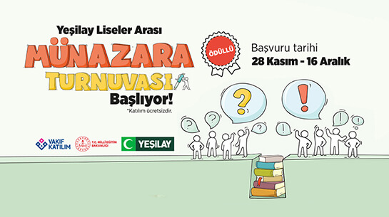 Yeşilay Liseler Arası Münazara Turnuvası Başlıyor!