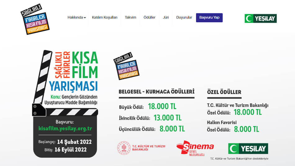 Yeşilay Sağlıklı Fikirler Kısa Film Yarışması