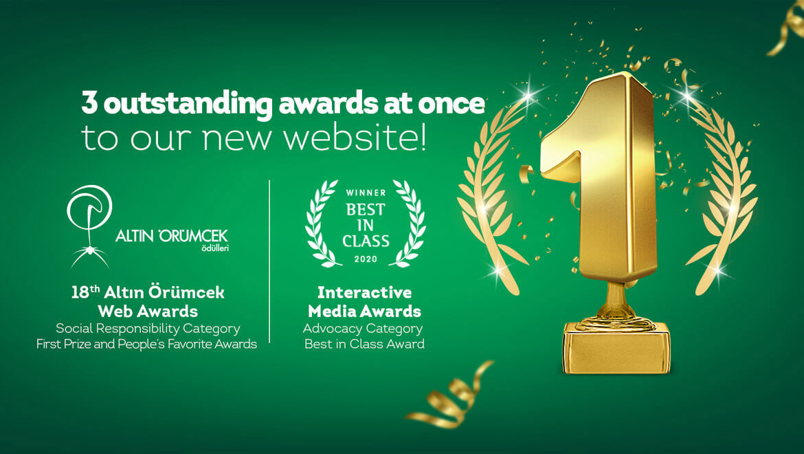 Two Awards at once to Green Crescent Website from Altın Örümcek