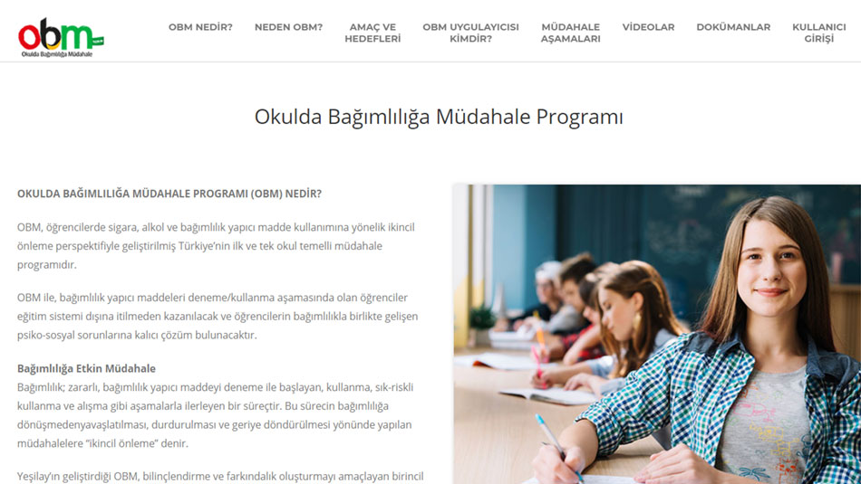 Okulda Bağımlılığa Müdahale Programı (OBM)