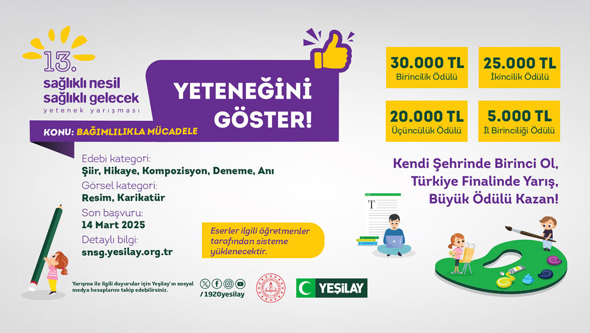 "Sağlıklı Nesil Sağlıklı Gelecek Yetenek Yarışması"nın 13'ncisi Gerçekleşiyor