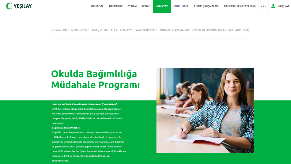 Okulda Bağımlılığa Müdahale Programı (OBM)