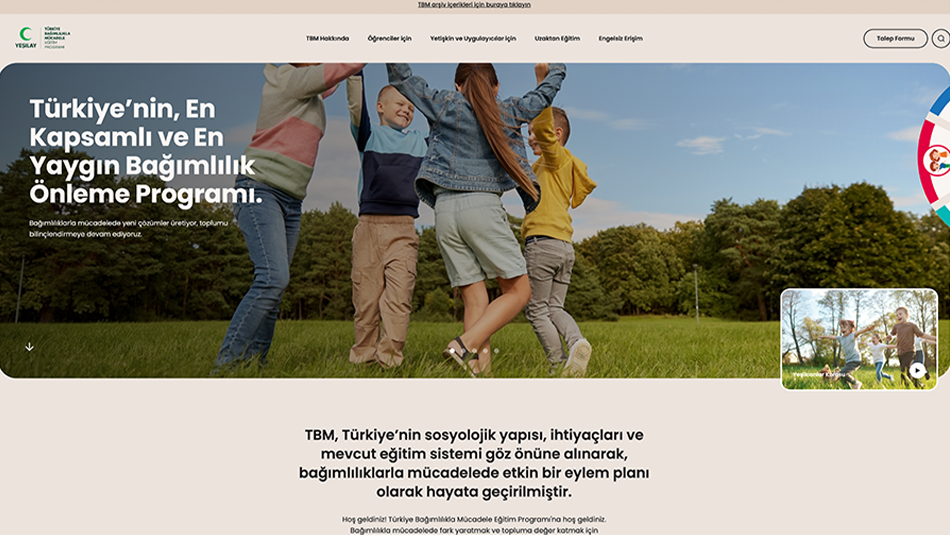 Türkiye Bağımlılıkla Mücadele Eğitim Programı (TBM)